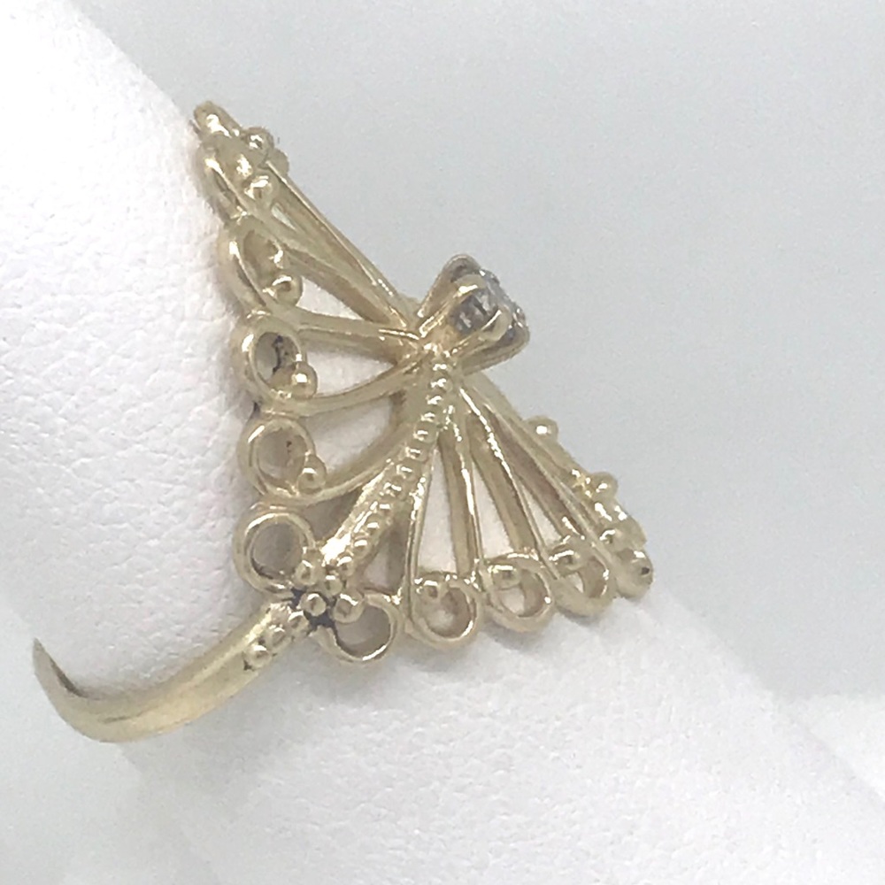 NWT .10 ctw diamond in 14 kt YG handmade by me - Picture 3 of 8